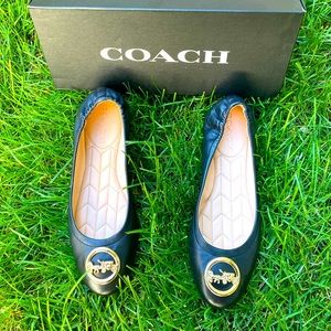 Black Coach leather flats SOLD!